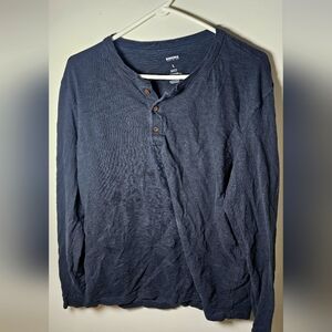 Large Sonoma Black Henley